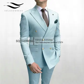  Мужской костюм из 2 предметов 2023 Твидовый плед Slim Fit Business Для свадебного жилета для жениха Шафер
