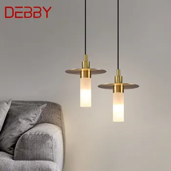 DEBBY Современный латунный подвесной подвесной светильник LED Nordic Simply Creative Люстра Лампа для домашней столовой Спальня Бар