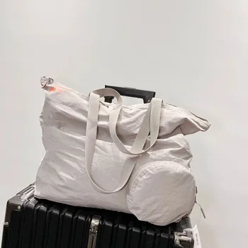  с логотипом Дорожные сумки через плечо 30 л Упаковываемая большая сумка Портативный рюкзак для хранения рук Повседневная водонепроницаемая сумка большой емкости