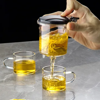 Высококачественный термостойкий стеклянный чайник Китайский чайник Кунг-фу Чайник Пуэр Чайник Кофейный стеклянный горшок Удобный офисный чайник