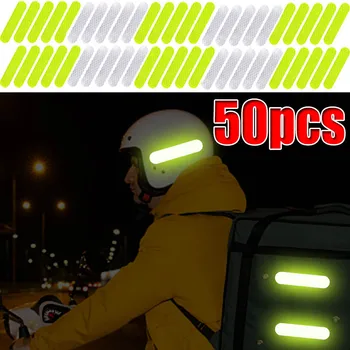  Мотоцикл Светоотражающие наклейки Лента Безопасность Светоотражающие полосы Высокая видимость Ретро-отражатель Предупреждающие знаки Автоаксессуары