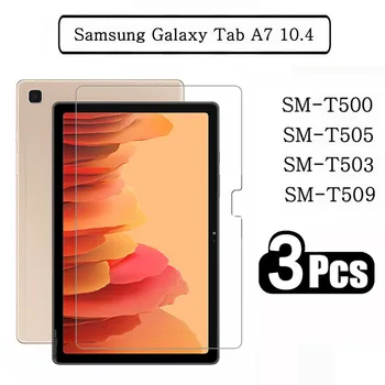  (3 упаковки) Закаленное стекло для Samsung Galaxy Tab A7 10.4 2020 2022 SM-T500 SM-T505 SM-T503 SM-T509 Защитная пленка для экрана планшета