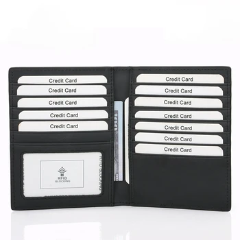  Новый стиль Мода Повседневная Настоящая Сумка Для Пикапа Большая Емкость RFID Противоугонный Swipe Card Bag Мульти Держатель Карты