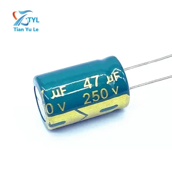 10 шт./лот 250 В 47 мкФ алюминиевый электролитический конденсатор размер 13 * 20 47 мкФ 20%
