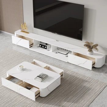 белый Современные подставки под телевизор Журнальные столики для гостиной Комбинированный столик для телевизора Развлечения Muebles Organizador Мебель для спальни