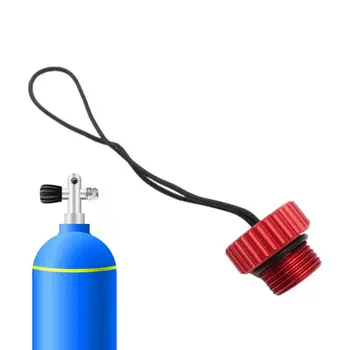 Клапаны для акваланга Крышка клапанов промышленного DIN-бака Крышка с веревкой Легкие клапаны для подводного плавания с аквалангом для дайвинга DIN Valves Резьбовая пыль