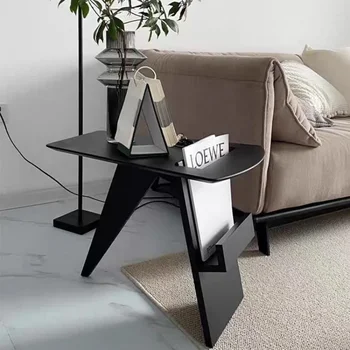 Простой и креативный легкий роскошный стол из массива дерева, диван, узкий чайный столик