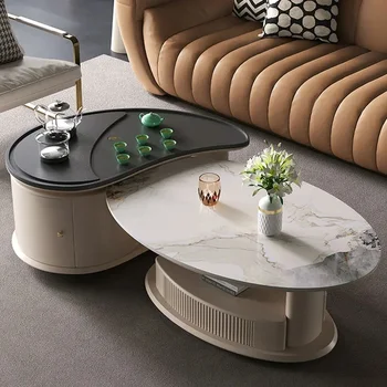 Деревянный консольный стол с современным дизайном Мраморный входной журнальный столик Скандинавская прихожая Консоль Маленькая гардеробная мебель Statafel XY50CT