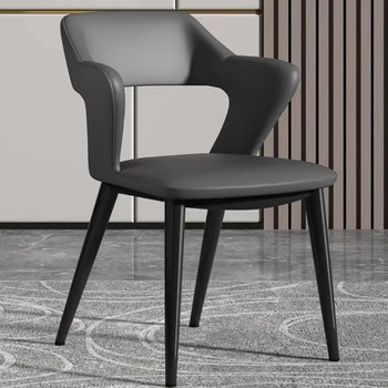 современный обеденный стул для гостиной дизайнерский макияж минималистичная эргономичная подушка стулья пол кожа cadeiras de jantar роскошная мебель