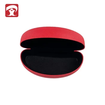 Высококачественный большой жесткий чехол красного цвета с черным внутренним футляром для солнцезащитных очков для оптического магазина G001
