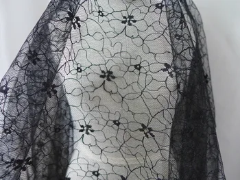  Последний дизайн Африканская французская кружевная ткань в черном / белом сетке тюль кружевная ткань вышитая сетчатая сетчатая ткань