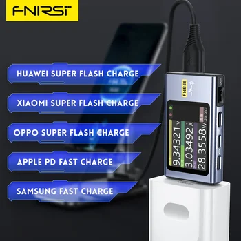 FNIRSI FNB58 USB Тестер напряжения Вольтметр Амперметр Быстрое обнаружение заряда Измерение мощности триггера Измерение пульсаций