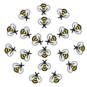HOT 120 шт. Пчела вышитые патчи, милый шмель на вышитых аппликациях украшение швейные нашивки