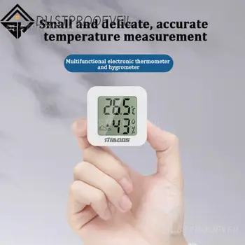 Термометр Белый ЖК-дисплей Цифровой измеритель влажности Мини-манометр Гигрометр Умный дом Внутренняя комната