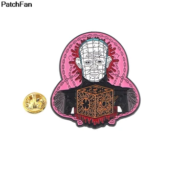 Patchfan Hellraiser ужасы цинковый галстук мультфильм булавки рюкзак одежда броши для мужчин женщины шляпа украшение значки медали A2476