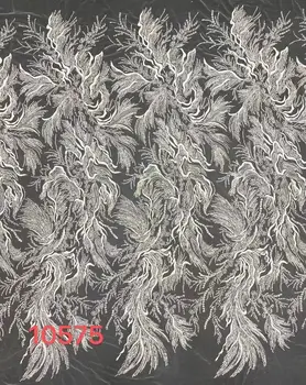 Французский тюль Кружевная ткань SYJ-1306726 Африканские высококачественные пайетки бусины сетчатая кружевная ткань для женщин свадебное платье
