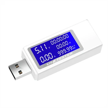 USB Тестер тока 4-30 В Измеритель напряжения Время Амперметр Цифровой монитор Индикатор отключения питания Тестер зарядного устройства