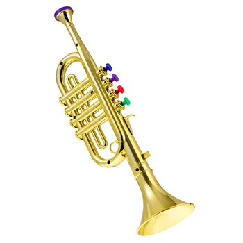 Труба для детей Начинающие Труба с 4 красочными кнопками Музыкальные инструменты Тематическая вечеринка Игра Практика Детский подарок