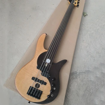 5 струн Yin Yang Безладовая электробас-гитара с накладкой из палисандра Настраиваемая