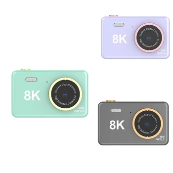  Студенческая цифровая камера HD Digital 8K Портативная мини-видеокамера Передняя и задняя камеры Игрушечные подарки для детей