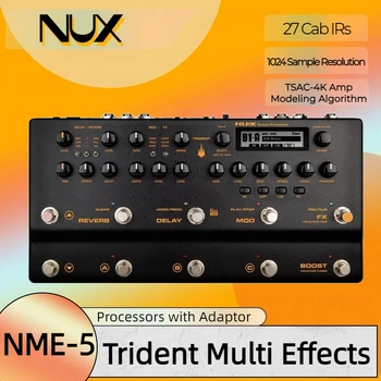 Процессоры мультиэффектов NUX TRIDENT NME-5 с адаптером, алгоритм моделирования усилителя TSAC-4K, 27 ИК-портов кабины, разрешение выборки 1024