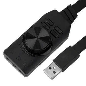 USB Адаптер звуковой карты USB2.0 Микрофон Гарнитура Звуковая карта для компьютерных игр Звуковая карта USB