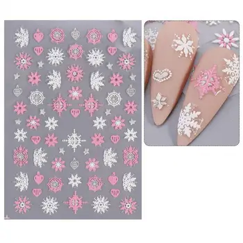 Украшения для ногтей на Рождество Изысканные рождественские наклейки для ногтей Снежинка Снеговик Шаблон для женщин на Рождество