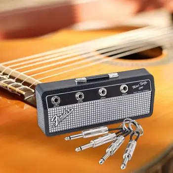 Jack Rack Многоцелевой держатель для ключей Jack с гитарной вилкой Брелок для гитары Гитарный брелок Крючок для ключей для домашней звукозаписи Офис Студия
