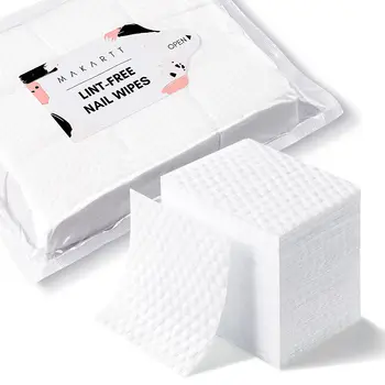 Makartt Безворсовые салфетки для ногтей, AB Side Design Супер впитывающие ватные диски 450 шт. для жидкости для снятия гель-лака Soak Off