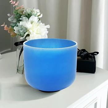 SITSANG 10-дюймовая поющая чаша с синим кристаллом для йоги для расслабления йоги и исцеления звуком