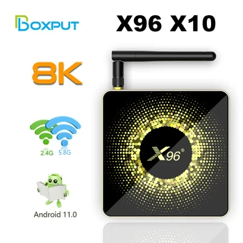 X96 X10 Amlogic S928X ТВ-бокс Android 11.0 Поддержка 8K DDR4 Wifi6 BT5.2 1000M LAN Двухпроцессорная телевизионная приставка Медиаплеер 8G64G 3D