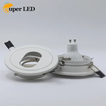  Потолочный встраиваемый светильник Белая оболочка LED GU10 Вырезанный 85 мм Встраиваемый прожектор с утопленной рамой