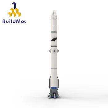 BuildMoc Origin Glenn Rocket Строительные блоки Новый 1:110 Сатурн V Масштаб Космический Vehilce Космический корабль Кирпичная игрушка Для детей Рождественские подарки