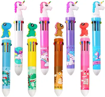 челнок выдвижная шариковая гелевая ручка 10-в-1 10-в-1 многоцветные животные 0,5 мм жидкие чернильные ручки для офиса школьные принадлежности подарок