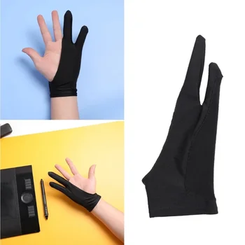 Anti-touch Два пальца для рисования рук Перчатки для планшета Цифровая доска Экранный рисунок Масляная живопись Художественная поставка
