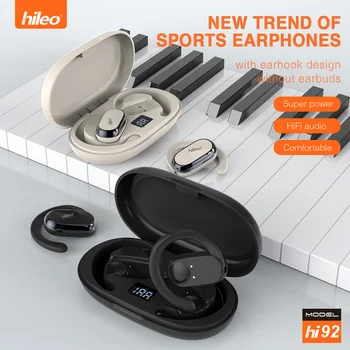 Hileo Hi92 TWS Bluetooth 5.3 Наушники Беспроводные спортивные наушники HiFI Стерео Шумоподавление Водонепроницаемый EarHook Гарнитура с микрофоном
