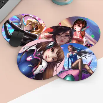 Hot Over-watch Mousepad Animation Round Big Promotion Table Mat Student Mousepad Keyboard Pad Games Pad Office Desk Accessories