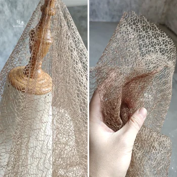 сетчатая ткань легкая прозрачная выдолбленная юбка свадебное платье оптом ткань одежда по метрам diy материал
