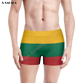 Флаг Литвы 3D-печать дышащий мужской мужской нижнее белье шорты бесшовные брюки высокоэластичные купальники пляжные плавкиПлавки