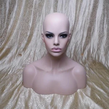 Женская тренировочная голова манекена с инструментами для укладки волос на плечах Оптовая манекен Голова для парика Дисплей Модель