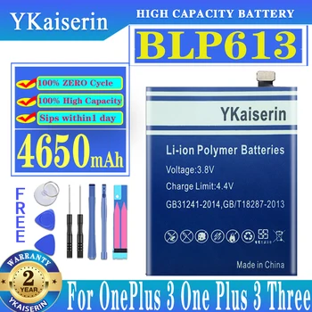 YKaiserin Новый высококачественный сменный аккумулятор BLP613 4650 мАч для OnePlus 3 One Plus 3 Три батареи + Track NO