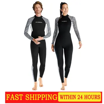 Премиум 3 мм неопреновый гидрокостюм Мужчины Цельные костюмы Сохраняют тепло Surf Scuba Diving Suit Рыбалка Подводная охота Кайтсерфинг Женщины WetSuit