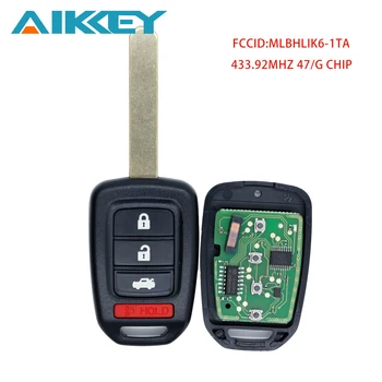 4 кнопки Автомобильный пульт дистанционного управления Брелок Чехол Автомобильный ключ 433 МГц FSK MLBHLIK6-1TA PCF7961 47/G ЧИП для Honda Civic Accord LX LXS