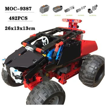 Новый MOC-9387 Сращенный строительный блок Внедорожная гоночная модель Взрослый и детский образование Творческие игрушки Подарок на день рождения и Рождество
