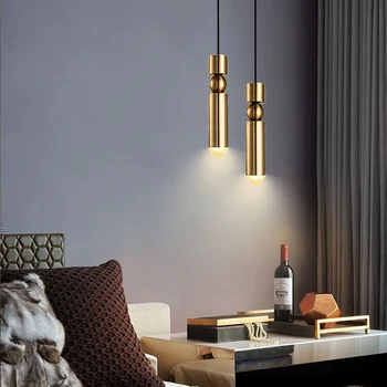 Роскошный золотой светодиодный подвесной светильник Современные светодиодные подвесные светильники для гостиной Спальня Подвесной светильник