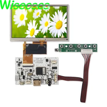 Wisecoco 5-дюймовый AT050TN33 ЖК-дисплей TFT 350 нит 480 * 272 Плата контроллера мини-экрана