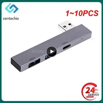 1 ~ 10 шт. В 1 USB-концентратор 3-портовый адаптер USB 3.0 Портативные мини-док-станции Ультратонкий 5 Гбит/с / 480 Мбит/с Высокоскоростной мульти USB-C