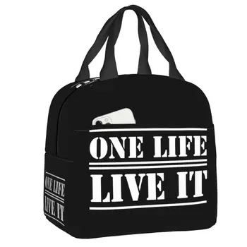 One Life Live It Сумка для обеда Портативный теплый охладитель Термоизолированная сумка для обеда для женщин Школа Многофункциональная коробка для еды Bento