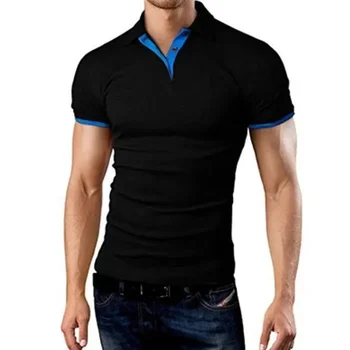 B2659 MRMT 2023 Совершенно новая мужская футболка с лацканом и лацканом Повседневная мужская футболка с короткими рукавами и строчкой для мужчин Однотонный пуловер Топ для мужчин