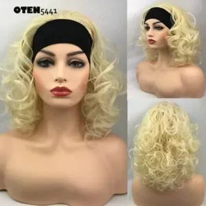 средний кудрявый блондин #613 повязка на голову синтетические волосы парик на голову женский натуральный парик